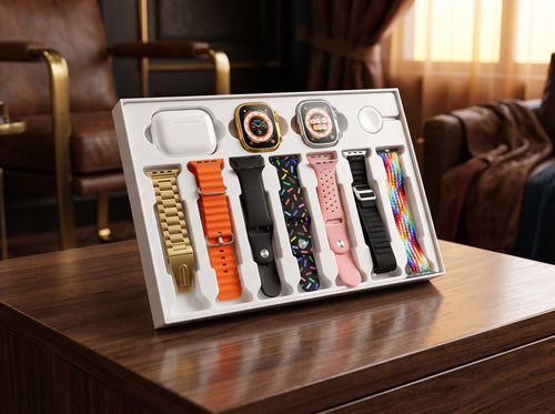 i20 Ultra Smart Watch With Earbuds And 7 Straps-i20 Ultra Max Suit Smart Watch 2.3" HD Big Screen 49mm