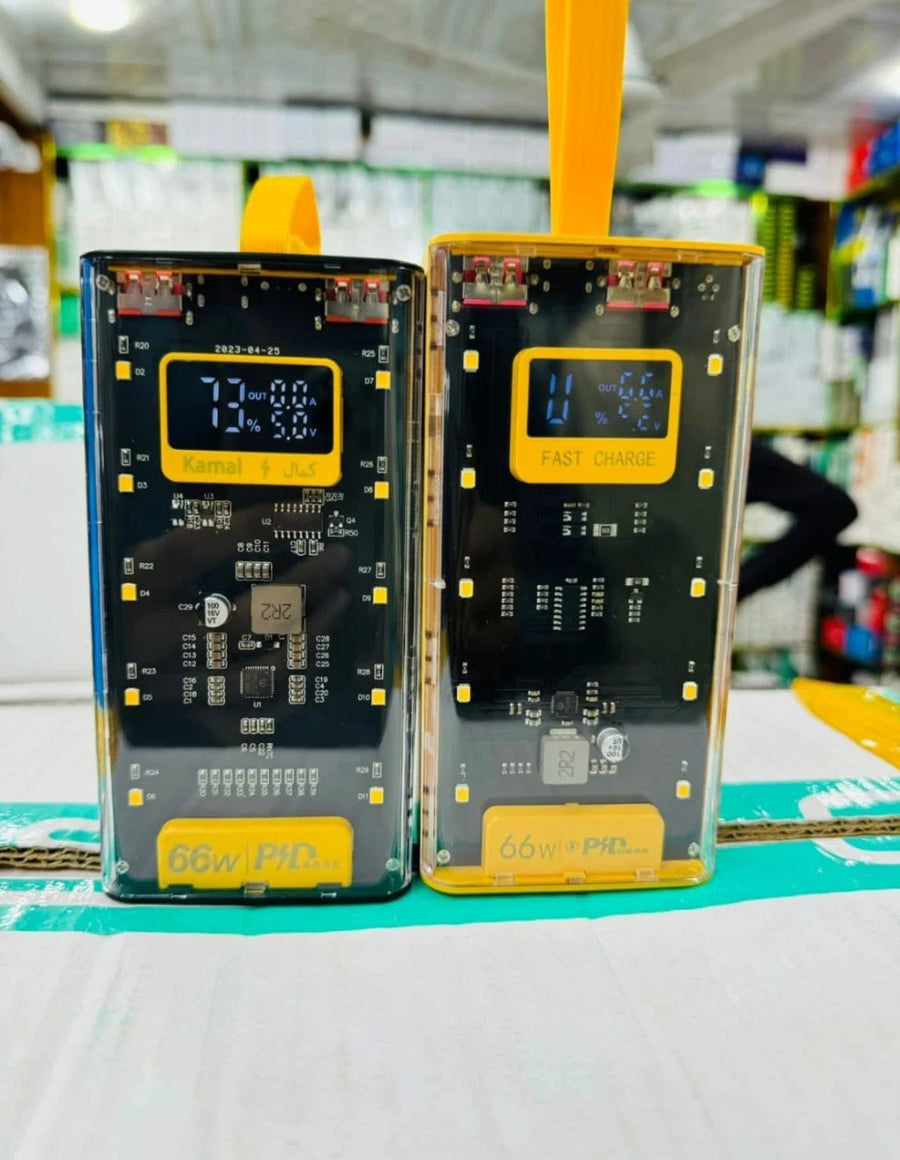 20000 MAH 66W FAST CHARGING TRANSPARENT POWER BANK