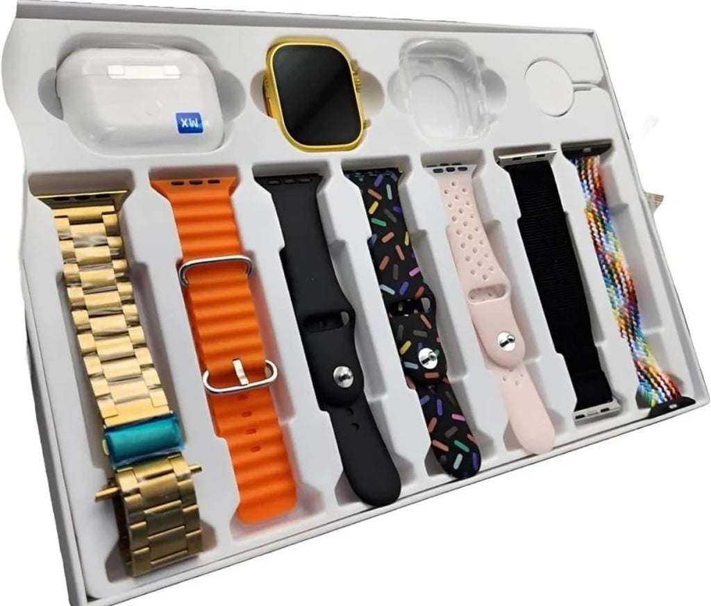 i20 Ultra Smart Watch With Earbuds And 7 Straps-i20 Ultra Max Suit Smart Watch 2.3" HD Big Screen 49mm