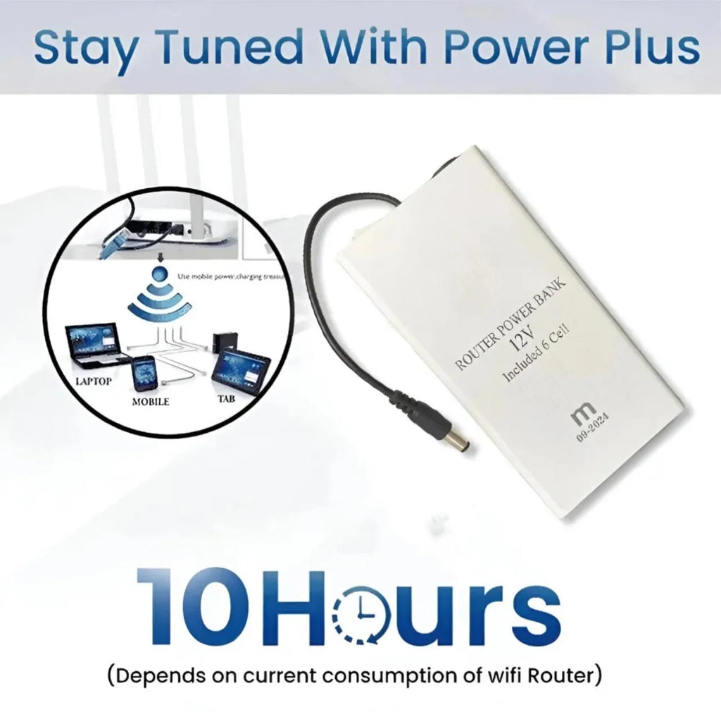 High-Power Router Power Bank 20000mAh-Compatible with Wi-Fi Routers & ONTs - High Capacity Backup