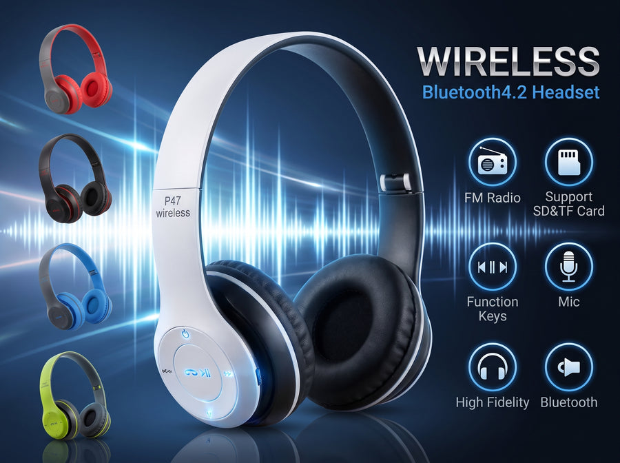 P47 - Wireless Bluetooth Stereo Headphones